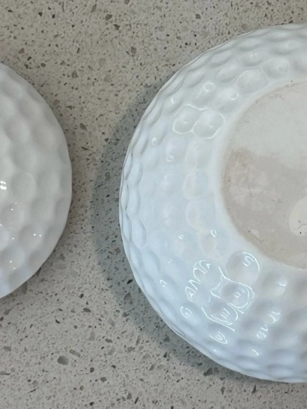 White Dimpled Golf Ball Trinket Dish